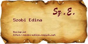 Szobi Edina névjegykártya