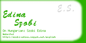 edina szobi business card